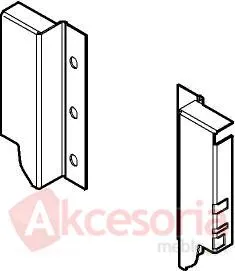 Uchwyty ścianki tylnej TANDEMBOX ANTARO Z30K / wys. K=115 mm / czarny