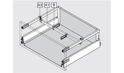Reling poprzeczny do przycięcia ORGA-LINE do Tandembox Antaro - biały / dł. 110.4 cm 