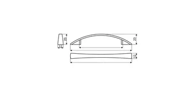 Rys.tech. Uchwyt UN37 nikiel satynowy rozstaw 160mm