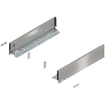 LEGRABOX Pure, boki szuflady o wys."M", NL=400 mm INOX kpl.