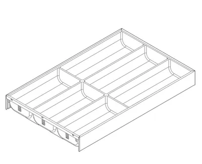 Wkład na sztućce AMBIA-LINE do Legrabox i Merivobox - biały/antracyt / 30x50 cm