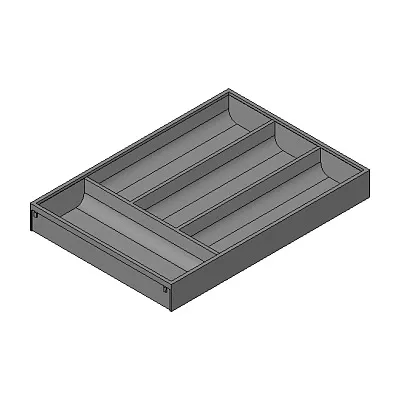 Wkład na sztućce AMBIA-LINE do Legrabox i Merivobox - biały/antracyt / 30x55 cm