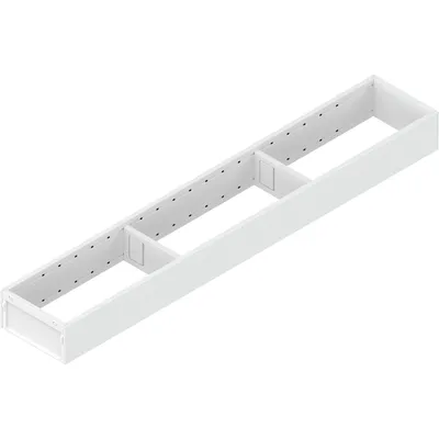 AMBIA-LINE  ramki do szuflady standardowej, do LEGRABOX/MERIVOBOX, stal, dł.=600 mm, szerokość=100 mm+jedwabiście biały mat*P/U: 1