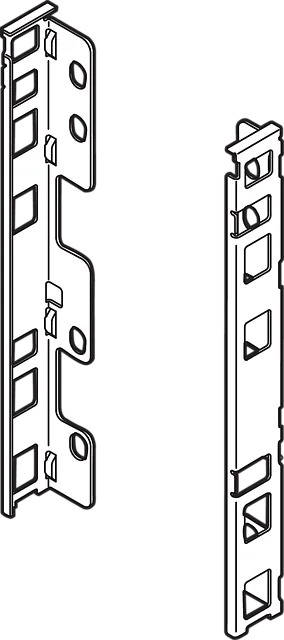 Uchwyty ścianki tylnej LEGRABOX ZB7C / wys. C=177 mm / antracyt