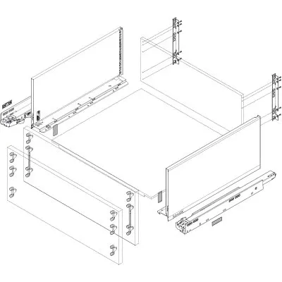 Mocowanie frontu szuflady LEGRABOX / wys. C, F