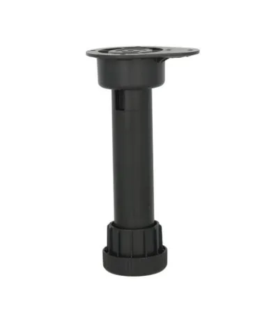 Nóżka cokołowa 3-częściowa Volpato - czarny / wys. 15 cm / 400 kg