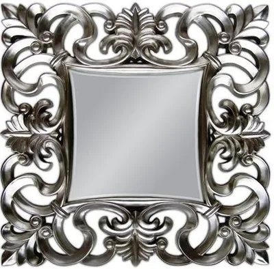 Lustro PU021K 100x100 - srebrny