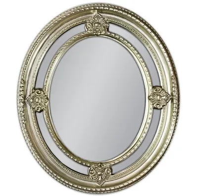 Lustro owalne PU027 62x72 - srebrny