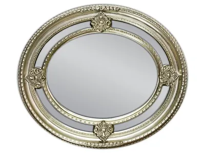 Lustro owalne PU027 62x72 - srebrny