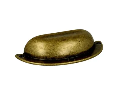 Uchwyt MUSZELKA 15120 - stary mosiądz / rozstaw 64 mm