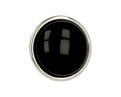 Gałka 24316 - nikiel połysk, czarna ceramika / fi 40 mm