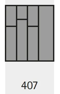 Wkład na sztućce ORGATRAY 590 - antracyt / 407x462 mm