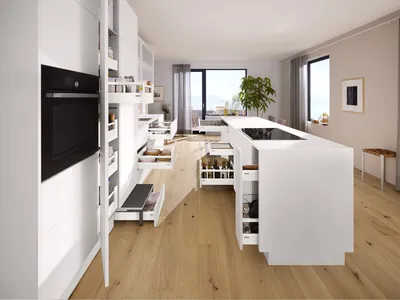 Szuflada TANDEMBOX ANTARO z hamulcem / wys. D=M+reling / dł. 50 cm / 65 kg / szary