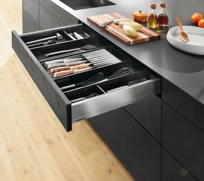 Wkład na noże AMBIA-LINE do Legrabox i Merivobox - antracyt / 18.7x40.9 cm