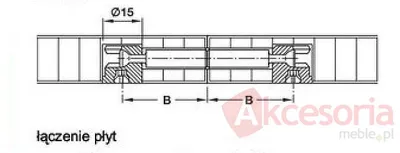 Trzpień Podwójny Do Łączenia Płyt Do Otworu o Śr. 7mm Ocynk B34