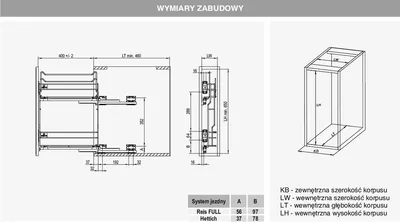 Cargo na ręczniki Mini Boczne Prawe VARIANT MULTI 15 cm - ocynk / miękki domyk