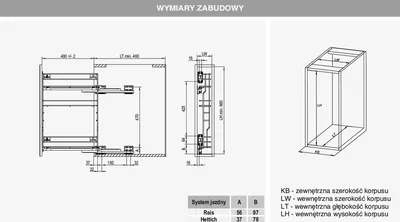 Cargo na przyprawy Mini Boczne Prawe VARIANT MULTI 15 cm - ocynk / miękki domyk