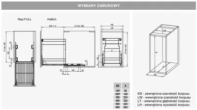Cargo Mini Dolne VARIANT MULTI 50 cm - biały / miękki domyk