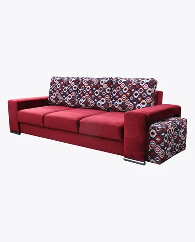 Sofa rozkładana AMBER 1 z wnęką i pufami