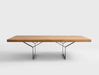 Stolik kawowy LONGO SOLID WOOD 140 - naturalny/czarny