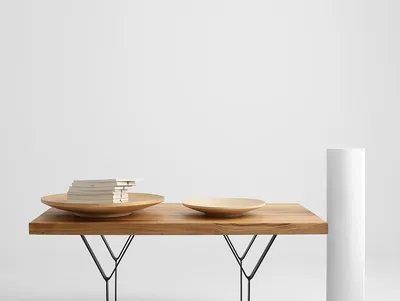 Stół kawowy LONGO SOLID WOOD 100x60 - naturalny/czarny