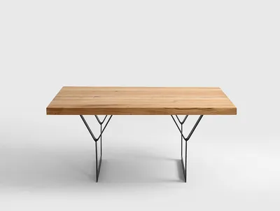 Stół kawowy LONGO SOLID WOOD 100x60 - naturalny/czarny