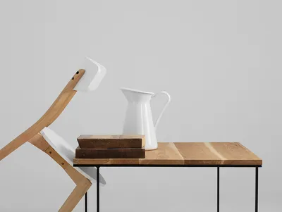 Stół kawowy WALT SOLID WOOD 100x100 - naturalny/czarny