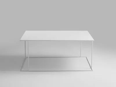 Stół kawowy WALT METAL 100x60 - biały