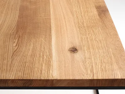 Stolik TENSIO SOLID WOOD 80 - dąb/czarny