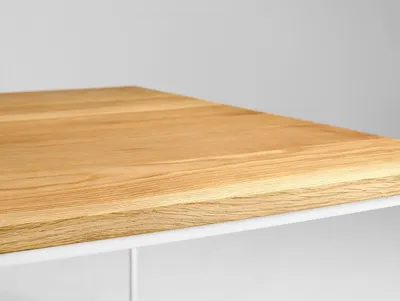 Stolik TENSIO SOLID WOOD 140 - dąb/biały