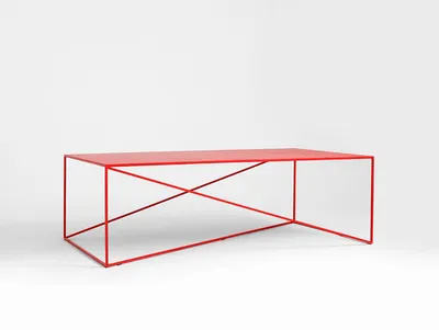 Stolik MEMO METAL 140 - czerwony