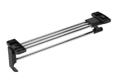 Wieszak wysuwny z uchwytem E50 45 cm - chrom połysk/czarny mat