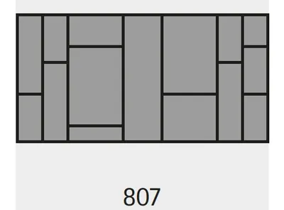 Wkład na sztućce ORGATRAY 590 - biały / 807x462 mm