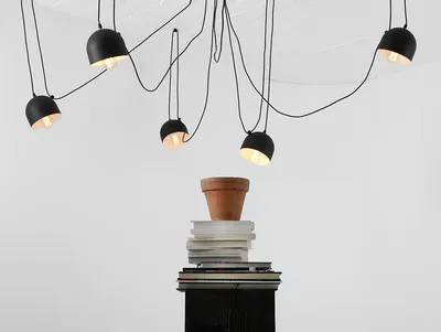 Lampa wisząca POPO 6 - czarny