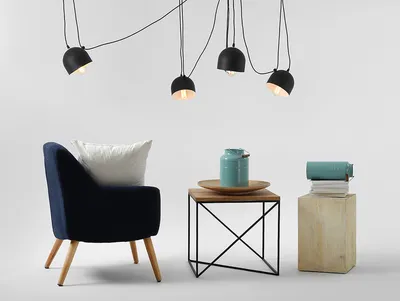 Lampa wisząca POPO 4 - czarny