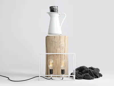 Lampa stołowa METRIC TABLE - biały
