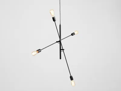 Lampa wisząca TWIGO 4 - czarny