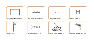 Rączka AFRODYTA 10/M do drzwi przesuwnych - biały połysk / dł. 270 cm