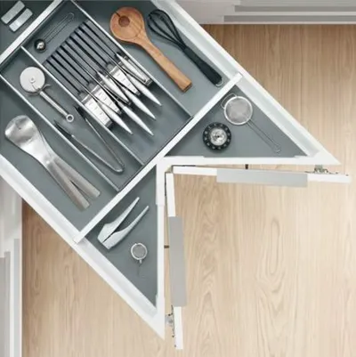 Szuflada Tandembox NAROŻNA Wys.D=198mm Dł.60cm 65kg BIAŁA