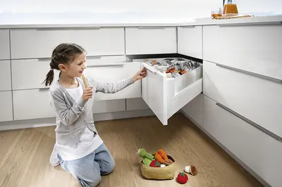 Szuflada Tandembox NAROŻNA Wys.D=198mm Dł.65cm 65kg SZARA