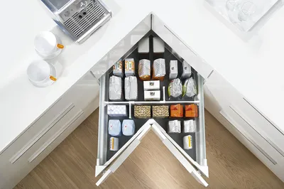 Szuflada Tandembox NAROŻNA Wys.D=198mm Dł.65cm 65kg SZARA