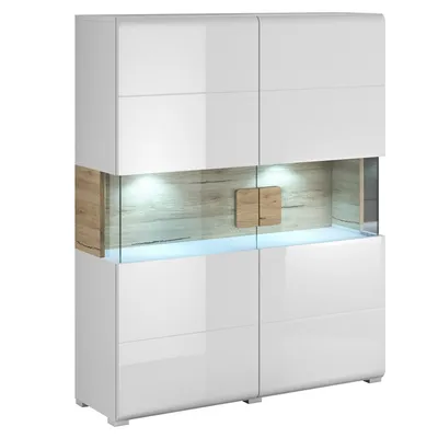 Komoda TOLEDO WM 42 - biały połysk/san remo