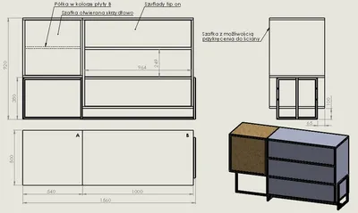 Komoda z szufladami AA060 KROOD STEEL