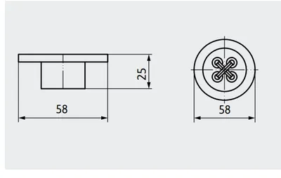 Uchwyt Dziecięcy SM8257F-58 Biały Guzik
