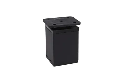 Nóżka kwadratowa z regulacją 4 cm / wys. 6 cm - czarny