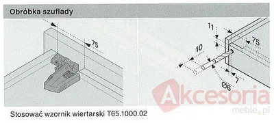Prowadnica z hamulcem MOVENTO BLUMOTION S 766H S / dł. 50 cm / 70 kg / wysuw 100%