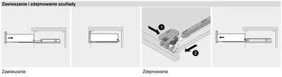 Prowadnica z hamulcem MOVENTO BLUMOTION S 760H S / dł. 35 cm / 40 kg / wysuw 100%