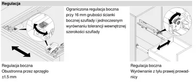 Prowadnica z hamulcem MOVENTO BLUMOTION S 760H S / dł. 35 cm / 40 kg / wysuw 100%