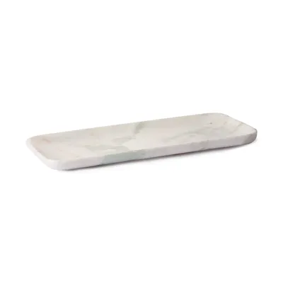 Deska marmurowa 30x12 cm - biały/zielony/różowy