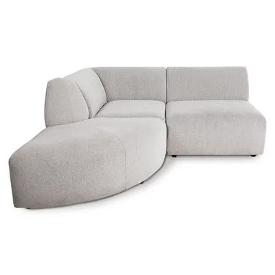 Sofa JAX: element środkowy - jasnoszary
